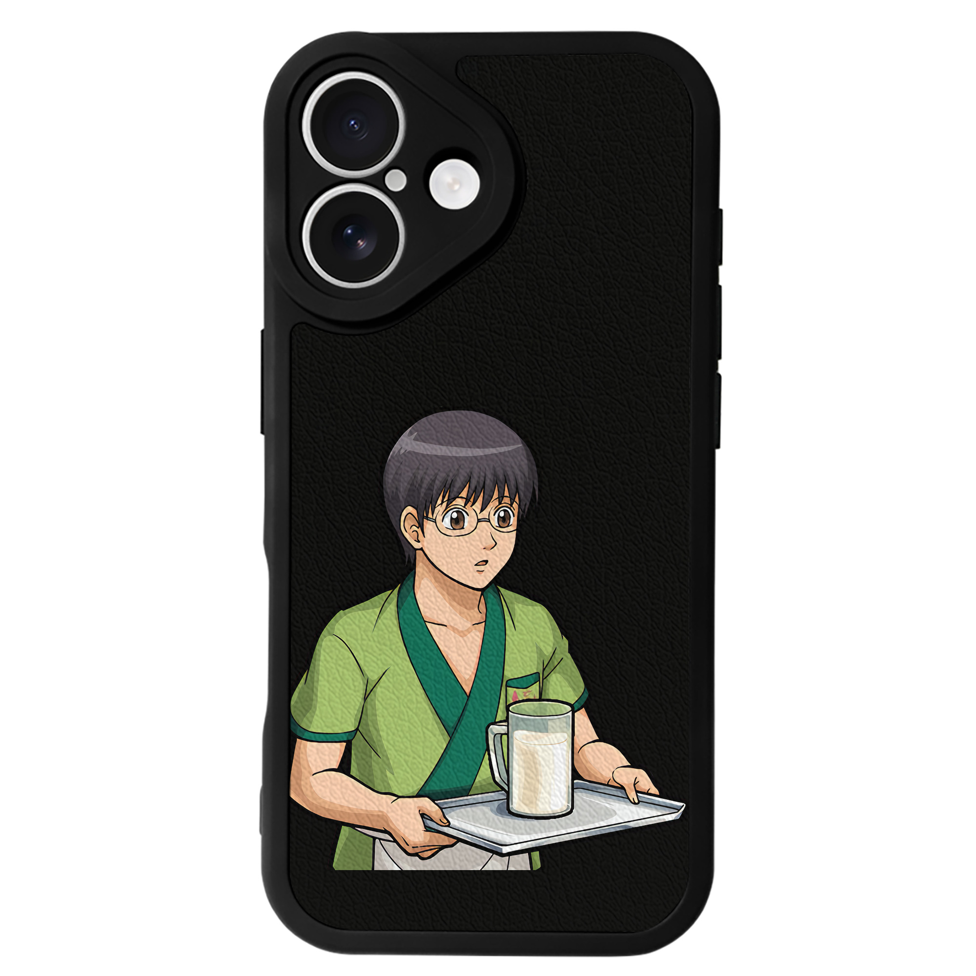（画像用） ぎんたま 坂田銀時（さかたぎんとき） 神楽 志村新八（しむら しんぱち） GINTAMA Sakata Gintoki Kagura Shimura Shinpachi 【iPhone 16シリーズ対応】シリコンスマホケース（レザー調） 材質：シリコン